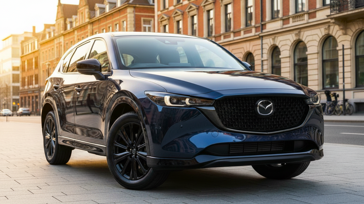 Mazda синего цвета