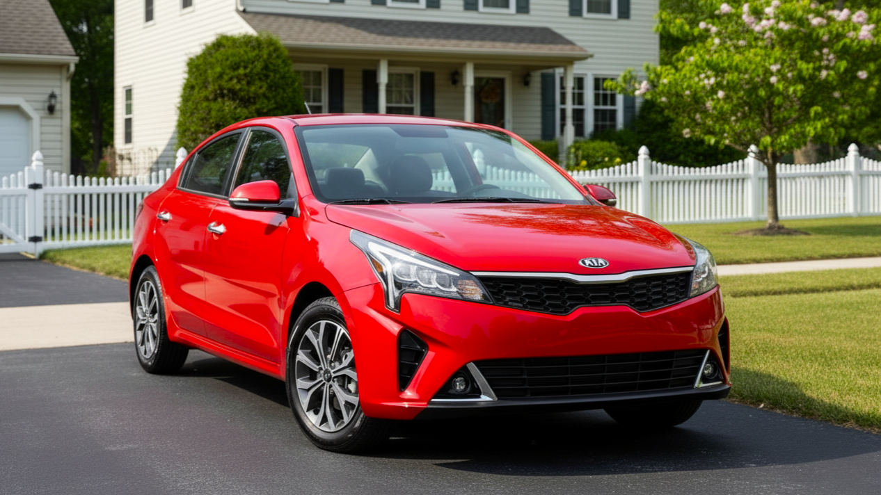 KIA красного цвета