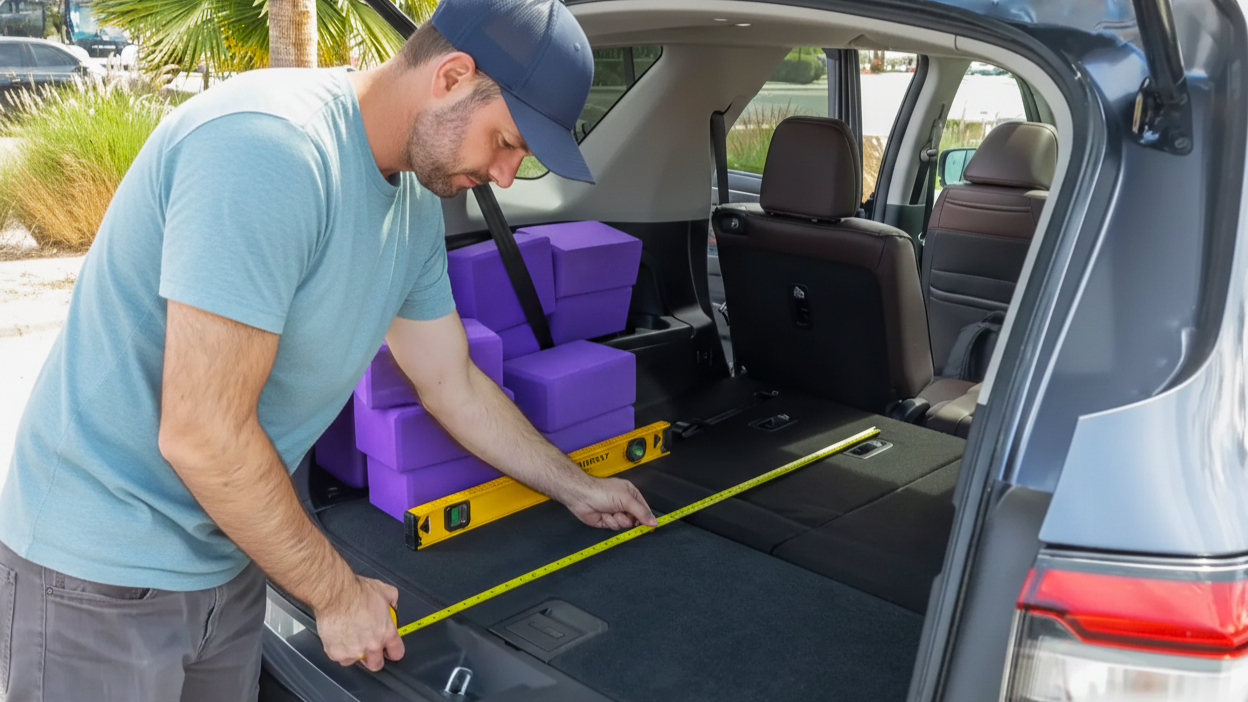 Checking car cargo space