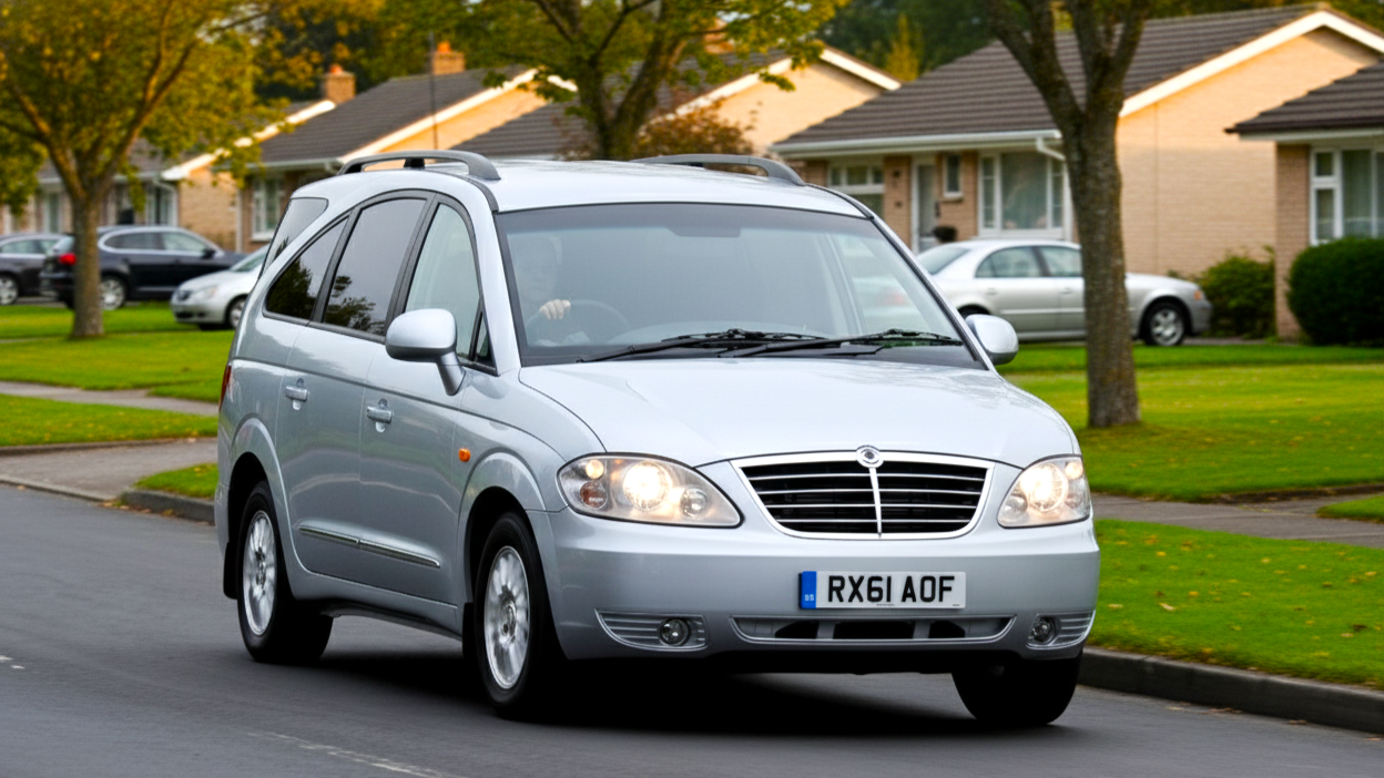 SsangYong Rodius (2004–2013) серебристого цвета