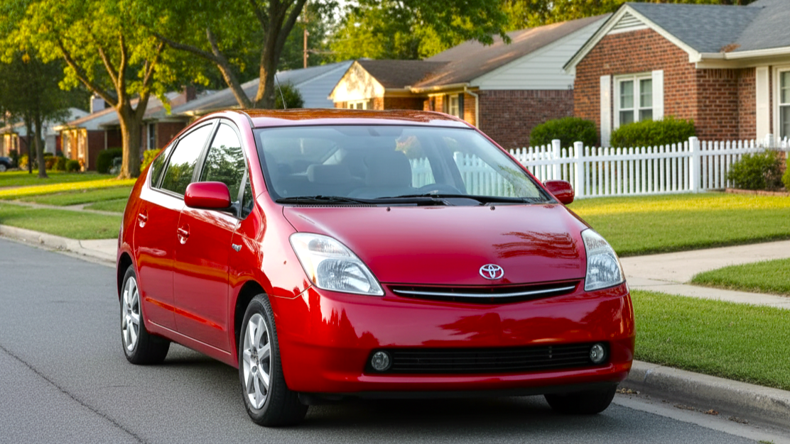 Toyota Prius (второе поколение, 2003-2009)2 красного цвета