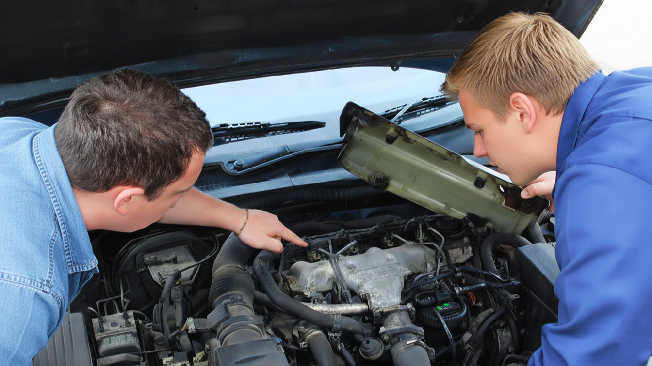 used car engine inspection
