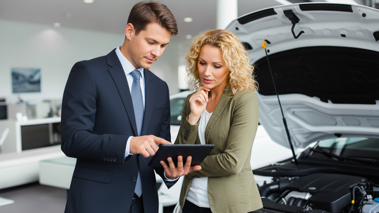 Used car cheking the documents