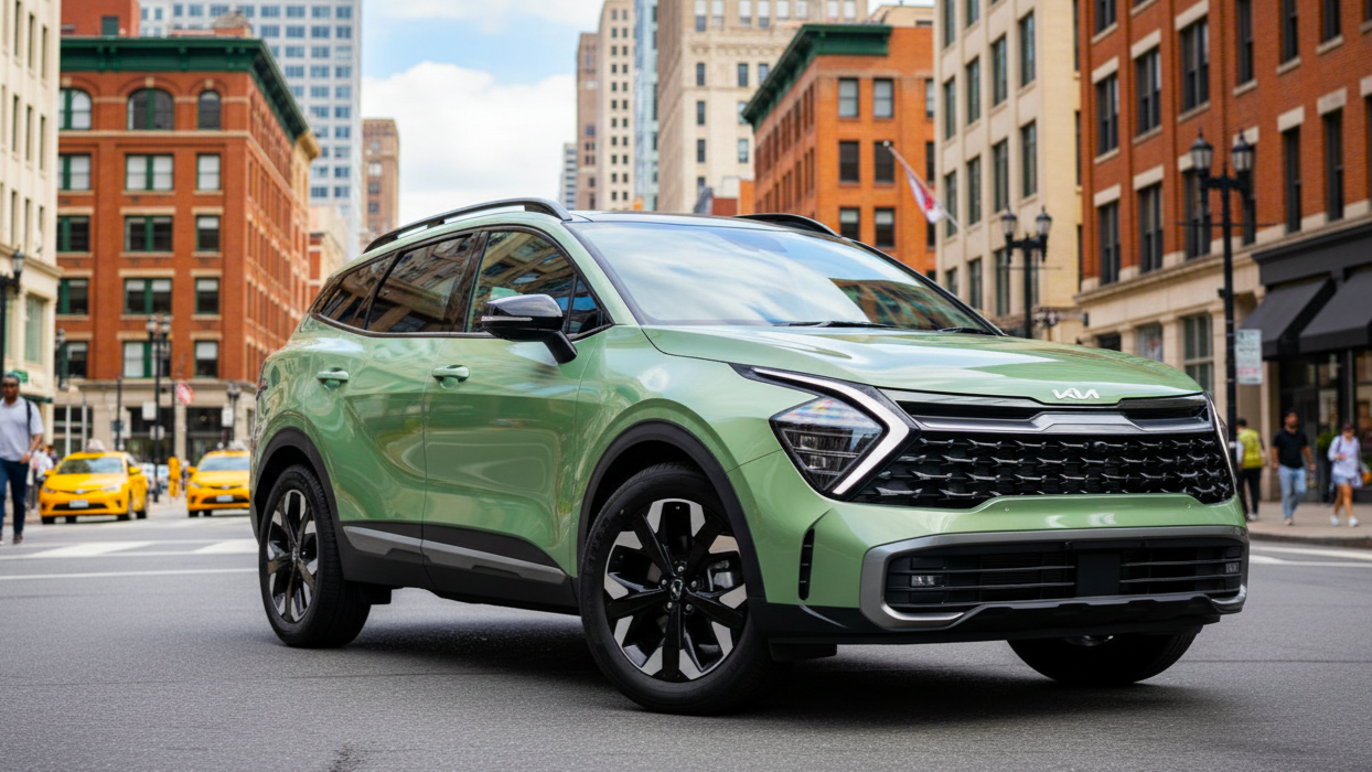 Kia Sportage Green Colour