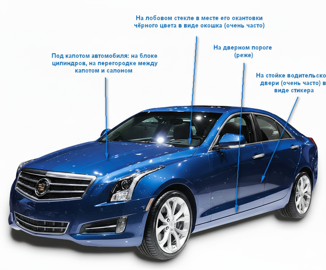 Где найти VIN-код на авто